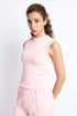 The Candy Pink Mock Neck Tank Top